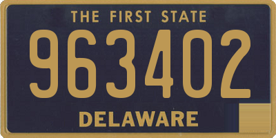 DE license plate 963402