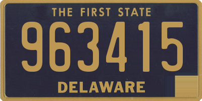 DE license plate 963415