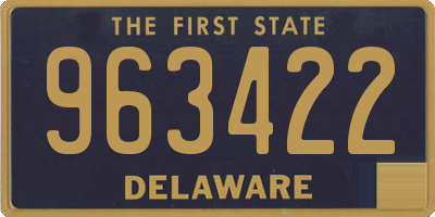 DE license plate 963422