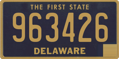 DE license plate 963426