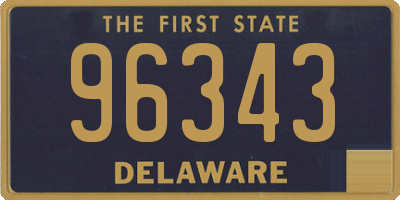 DE license plate 96343