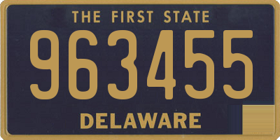 DE license plate 963455