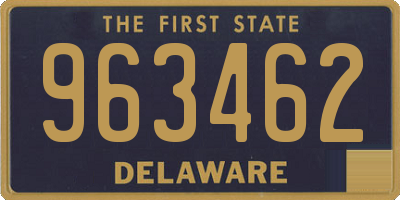 DE license plate 963462