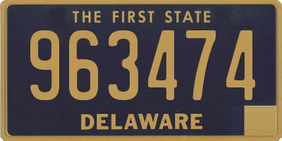 DE license plate 963474