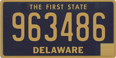 DE license plate 963486