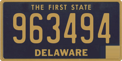 DE license plate 963494
