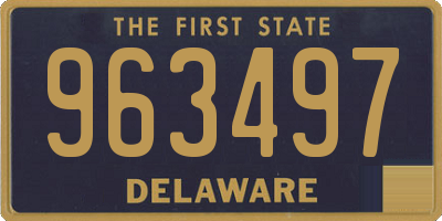 DE license plate 963497