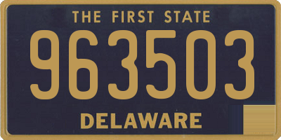 DE license plate 963503