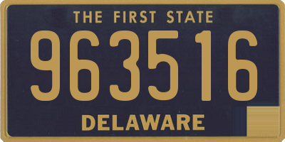 DE license plate 963516