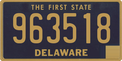 DE license plate 963518