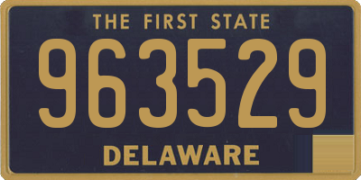 DE license plate 963529