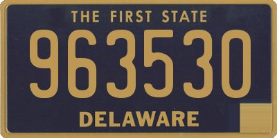 DE license plate 963530