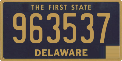 DE license plate 963537