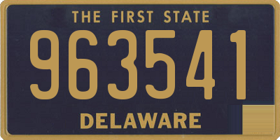 DE license plate 963541