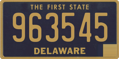 DE license plate 963545