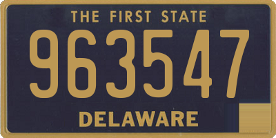 DE license plate 963547