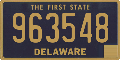 DE license plate 963548