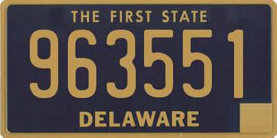 DE license plate 963551