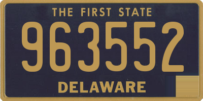 DE license plate 963552