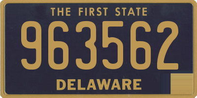 DE license plate 963562