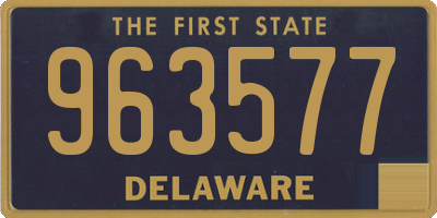 DE license plate 963577