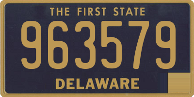 DE license plate 963579
