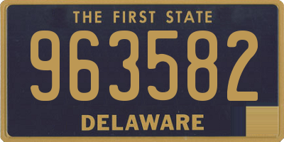 DE license plate 963582