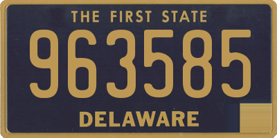 DE license plate 963585