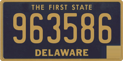 DE license plate 963586