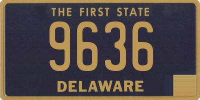 DE license plate 9636