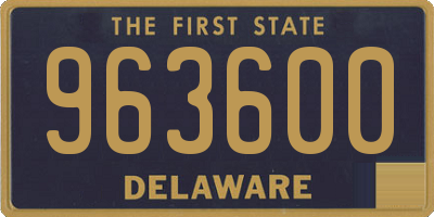 DE license plate 963600
