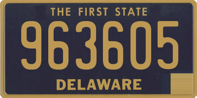 DE license plate 963605