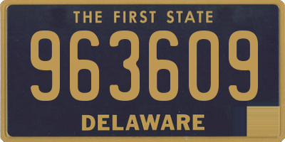 DE license plate 963609