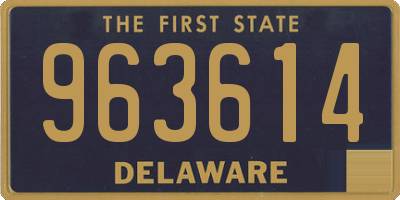 DE license plate 963614
