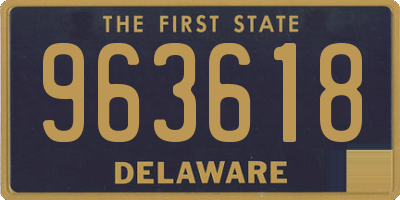 DE license plate 963618