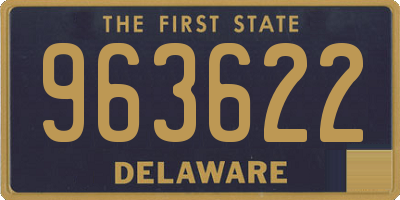 DE license plate 963622