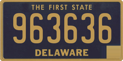 DE license plate 963636