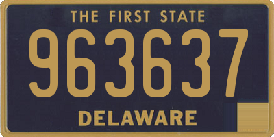 DE license plate 963637