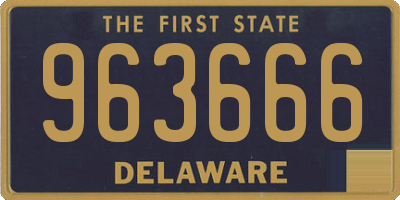 DE license plate 963666