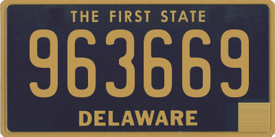 DE license plate 963669