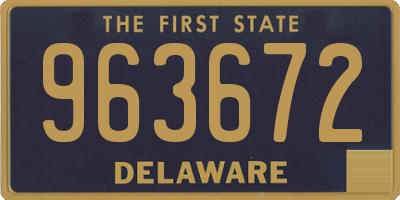 DE license plate 963672