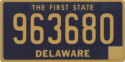 DE license plate 963680