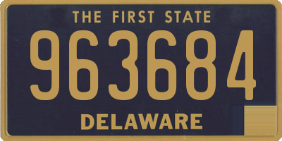 DE license plate 963684