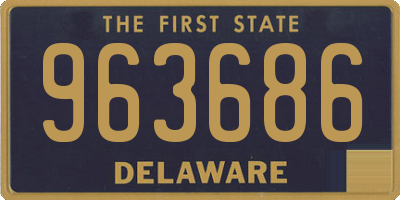 DE license plate 963686
