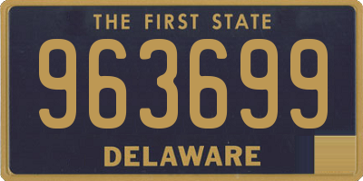 DE license plate 963699