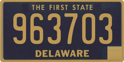 DE license plate 963703