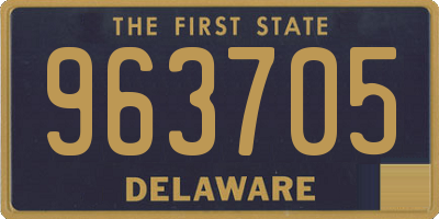 DE license plate 963705