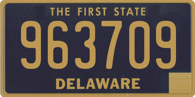 DE license plate 963709