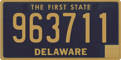 DE license plate 963711