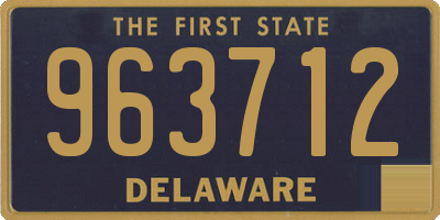 DE license plate 963712